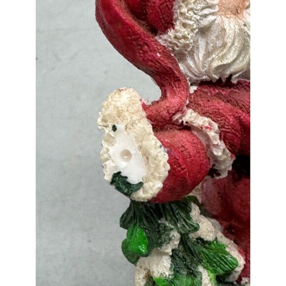 Vintage Christmas Santa Claus Metal Stocking Holder With Painted Details READ - Picture 3 of 6